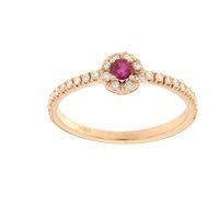 Anello Bolzoni Donna in Oro rosa Rubino 0.19 Ct AN1048-WR - AN1048-WR